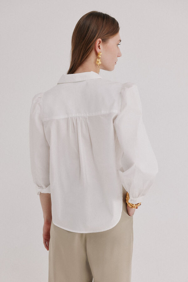 Hoss Intropia Carine. Blusa bordada Branco