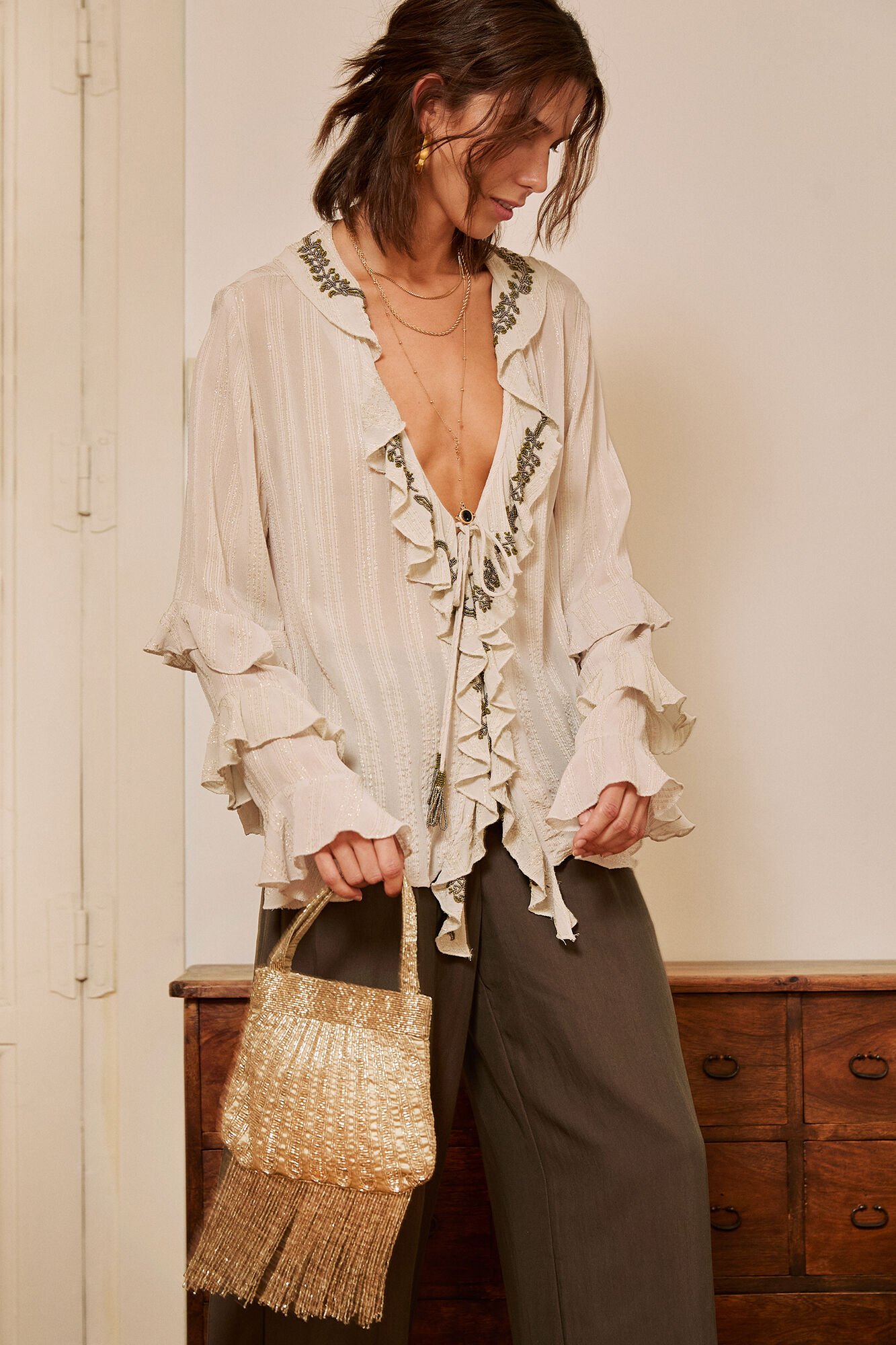 Hoss Intropia Naomi. Bolso de abalorios