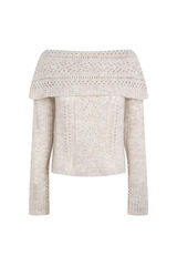 Hoss Intropia Ilaria.Jersey bardot Marfil