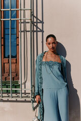 Hoss Intropia Galatea. Top de lingerie bordado Azul