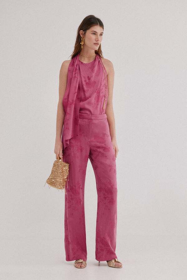 Hoss Intropia Pilar. Pantal&oacute;n jacquard Rosa