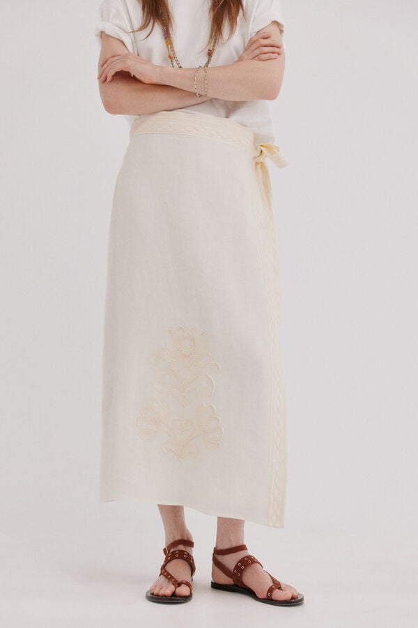 Hoss Intropia Renata. Saia cruzada Beige