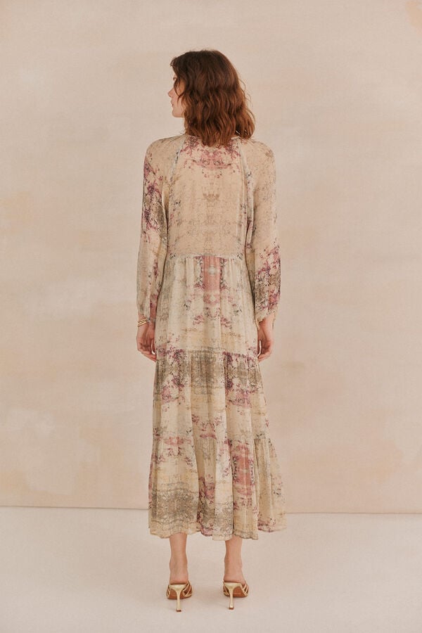 Hoss Intropia Ariana. Vestido bordado Beige