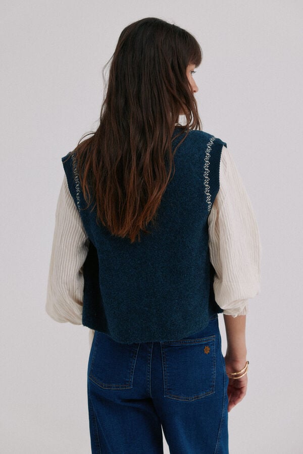 Hoss Intropia Nunzia. Chaleco bordado Azul
