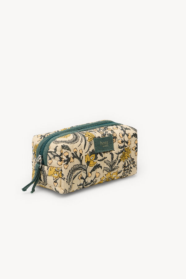 Hoss Intropia Mirta. Neceser de algodón estampado Marfil