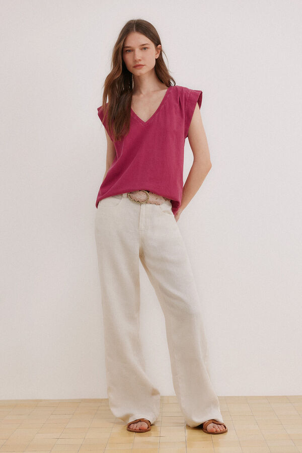 Hoss Intropia T-shirt lavada Manuela Roxo