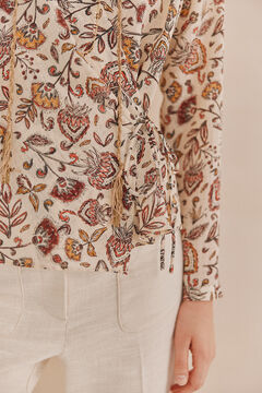 Hoss Intropia Adela. Top estampado Marfil