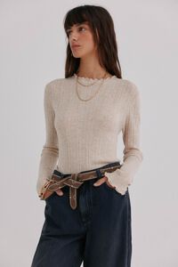 Hoss Intropia Nidia. Top con detalle de ondas