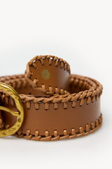 Hoss Intropia Martina. Cinto pele Dourado