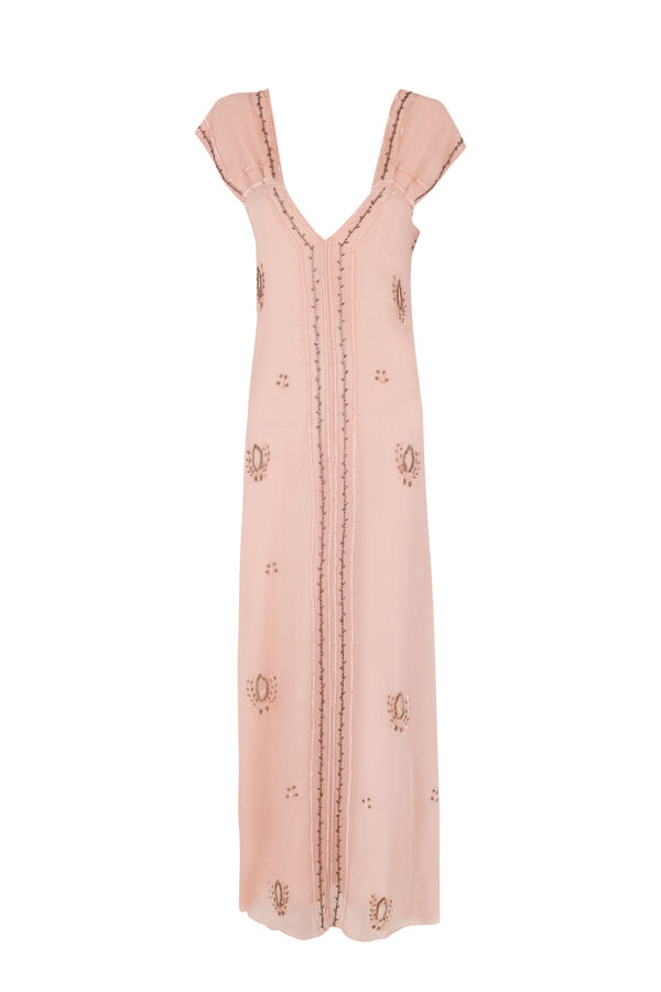 Hoss Intropia Amelia. Vestido bordado Rosa