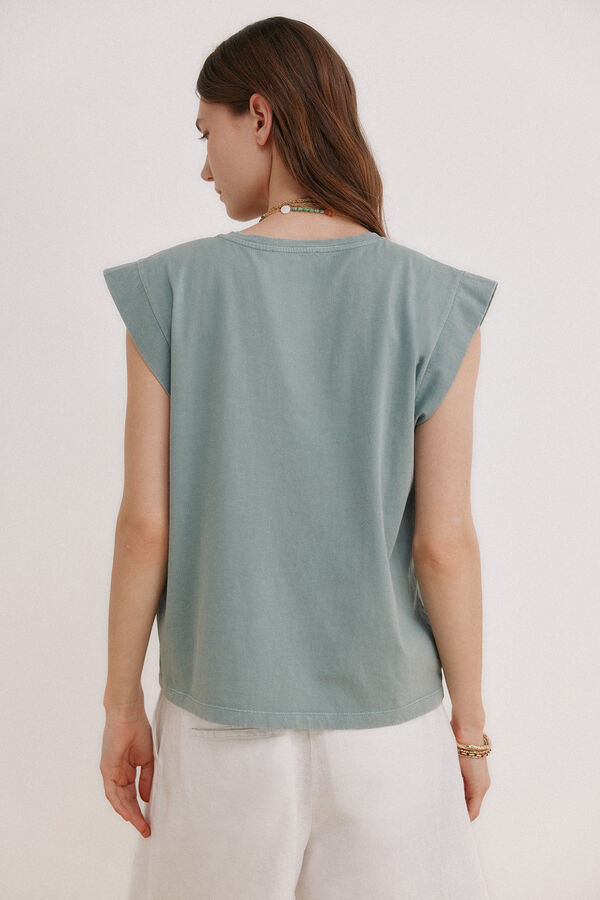 Hoss Intropia Manuela. Camiseta lavada Turquesa