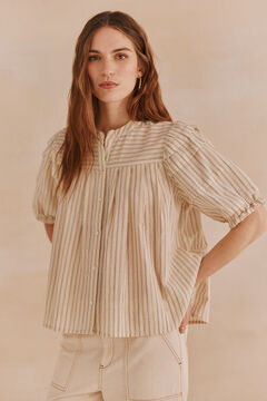 Hoss Intropia Georgina. Blusa rayas Marfil
