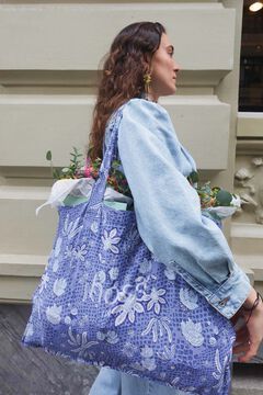 Hoss Intropia Numa. Mala de tecido Azul