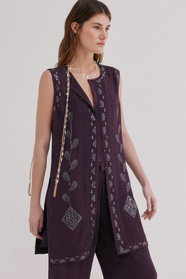 Hoss Intropia Cira. Blusa bordada Morado