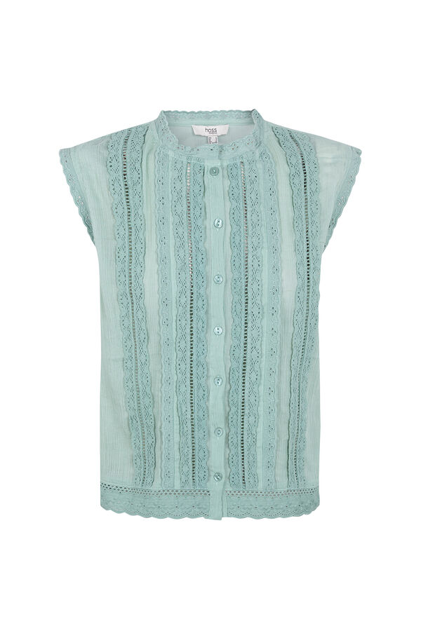 Hoss Intropia Cora. Blusa encajes Verde