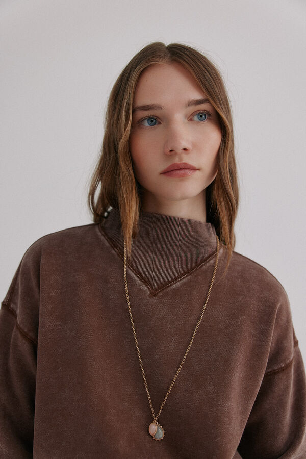 Hoss Intropia Manuela. Sweatshirt com efeito lavado Castanho