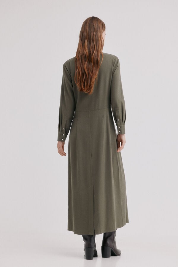 Hoss Intropia Amara. Vestido camisero Kaki