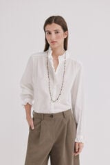 Hoss Intropia Claudette. Camisa plumeti Blanco