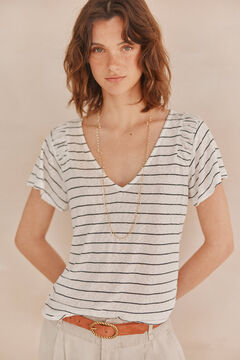 Hoss Intropia Marta. T-shirt riscas Branco