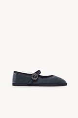 Hoss Intropia Gala. Sapatos rasos de veludo Cinzento