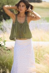 Hoss Intropia Camila. Blusa lencera Kaki