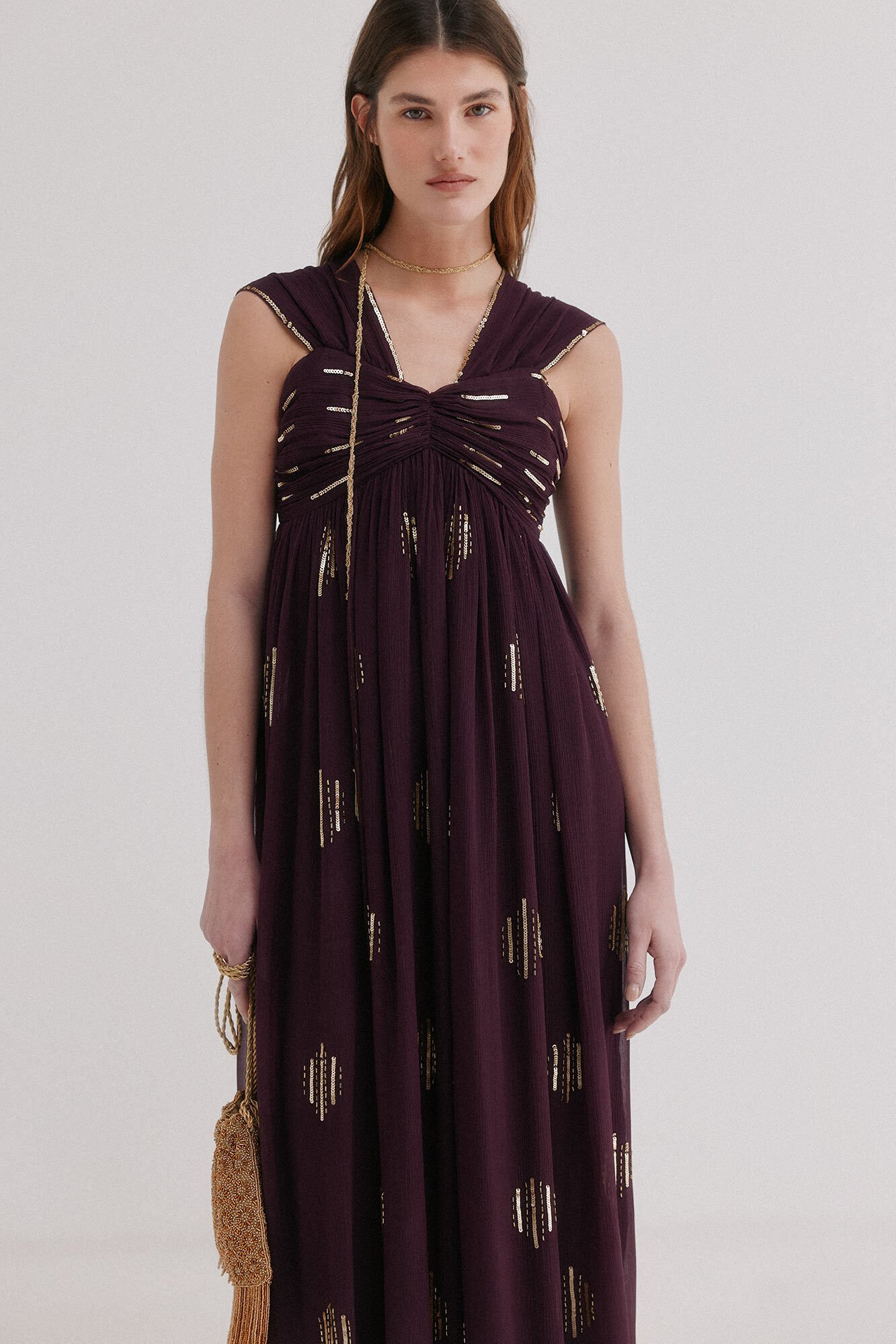 Hoss Intropia Aurora. Vestido bordado