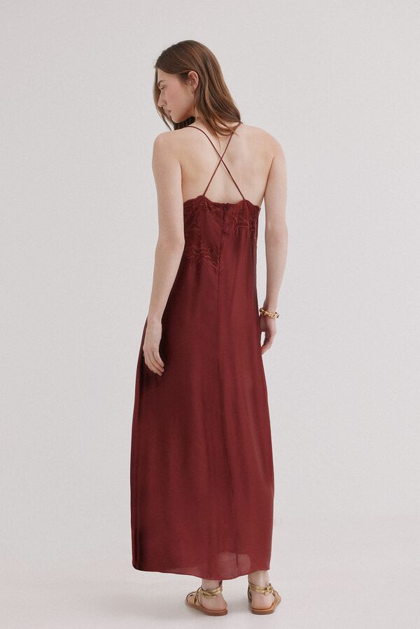 Hoss Intropia Vestido lencero bordado Amalia Granada