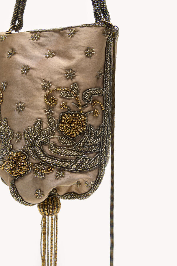 Hoss Intropia Natalie. Bolso bordado Dorado