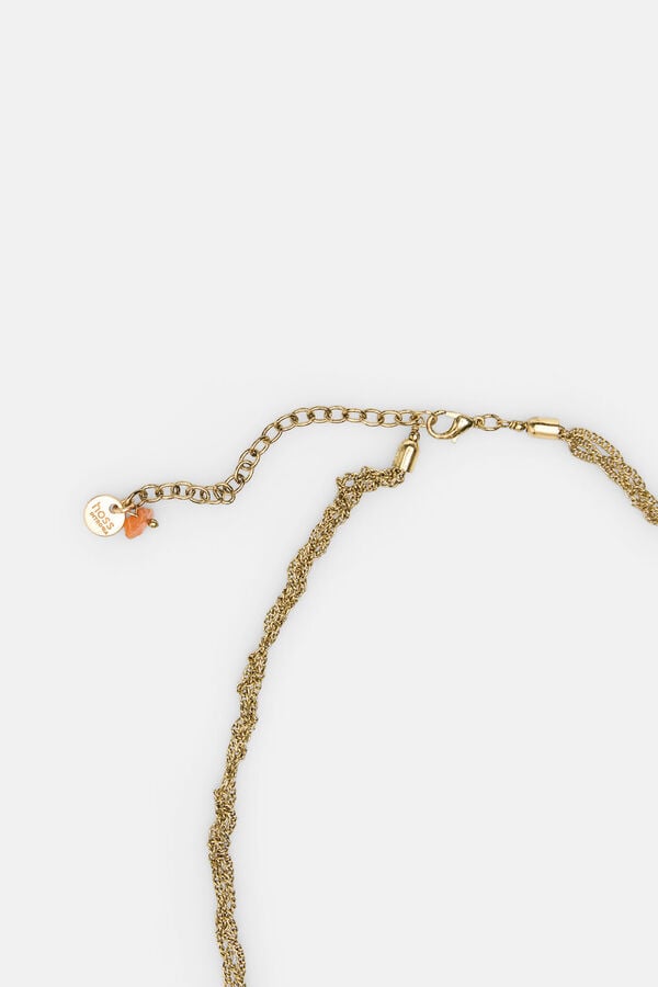 Hoss Intropia Lara. Collar piedras ba&ntilde;ado en oro Dorado