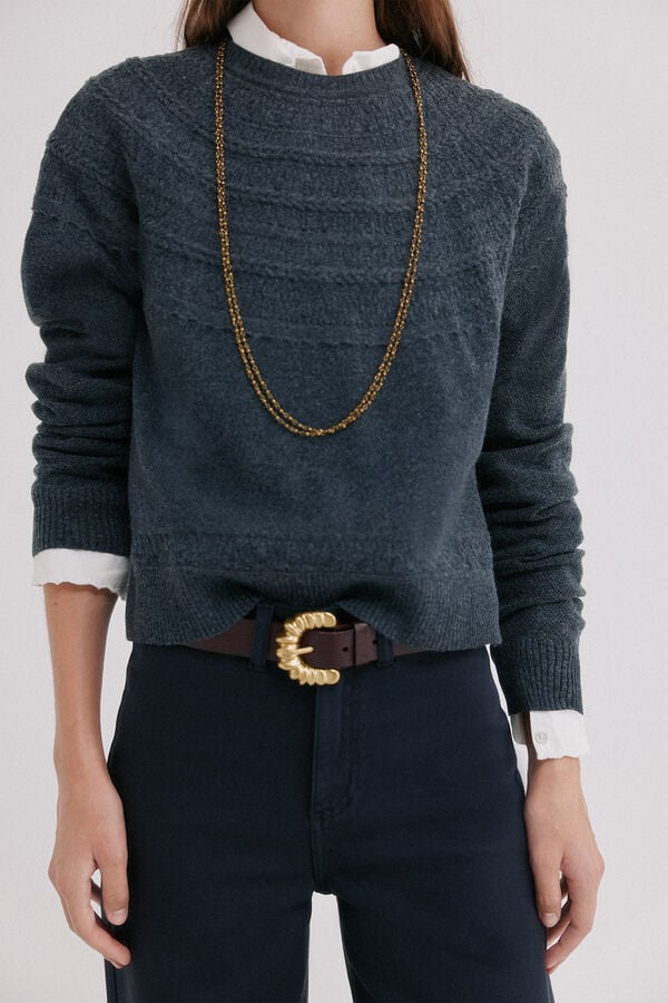 Hoss Intropia Izara. Jersey relieve Gris