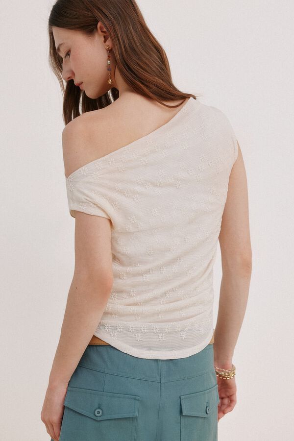 Hoss Intropia Marga. T-shirt assim&eacute;trica  Ecru