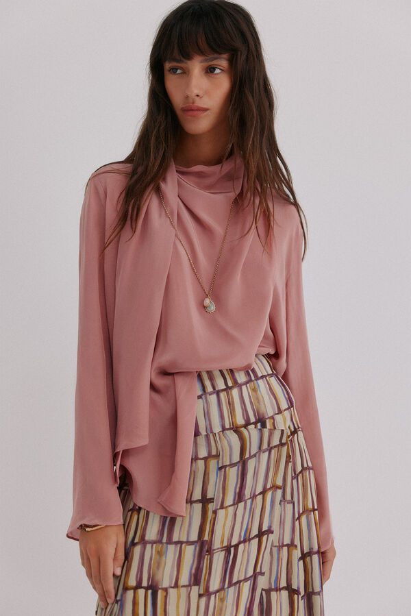 Hoss Intropia Guiada. Blusa con cruce asimétrico Marron