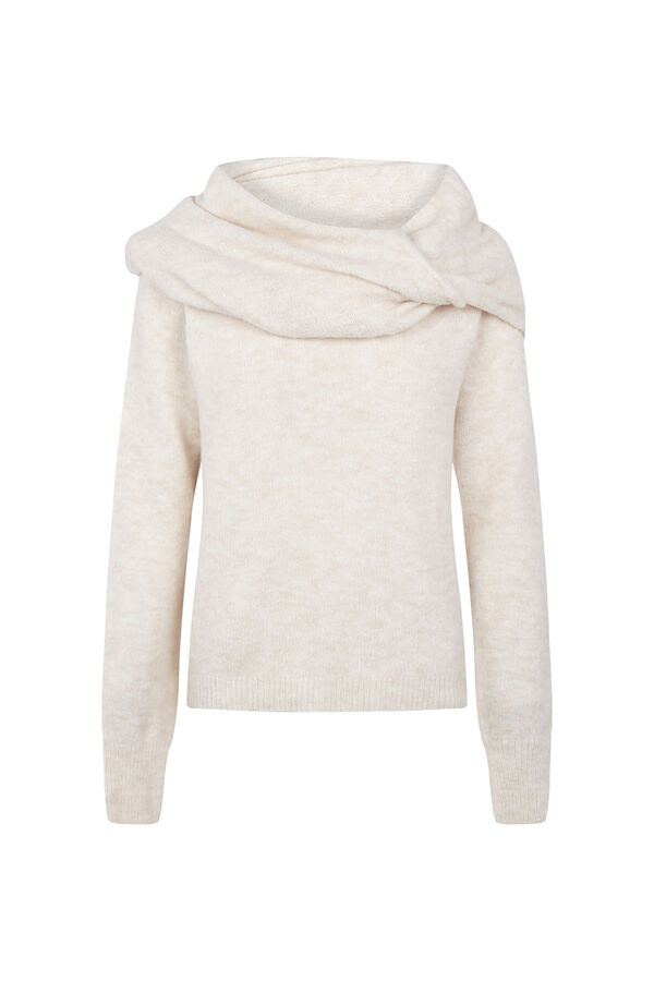 Hoss Intropia Inoi. Camisola com decote assim&eacute;trico Beige
