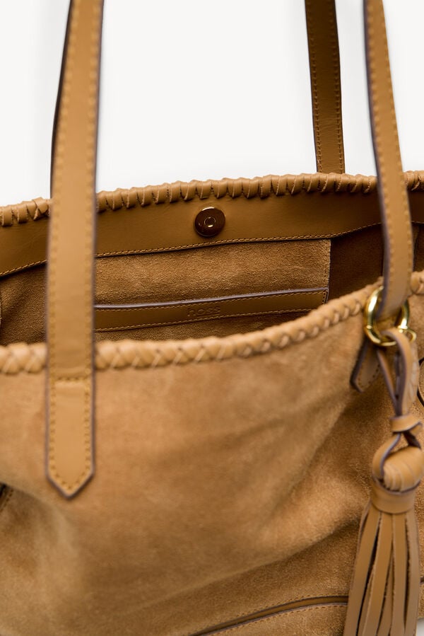 Hoss Intropia Natalia. Bolso serraje Camel