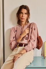 Hoss Intropia Carina. Blusa bordada Verde