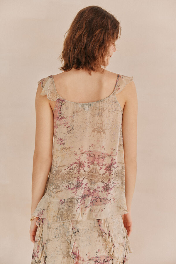 Hoss Intropia Top de lingerie bordado Celeste Beige