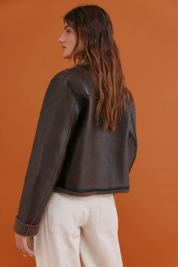 Hoss Intropia Delia. Chaqueta doble faz Marron oscuro