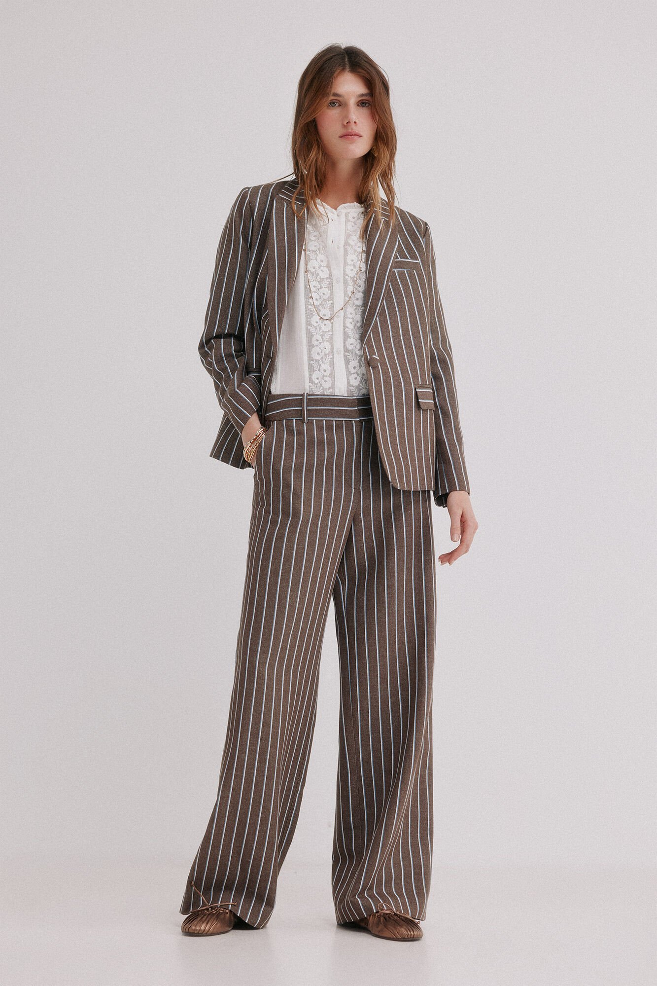 Hoss Intropia Elia. Blazer a rayas