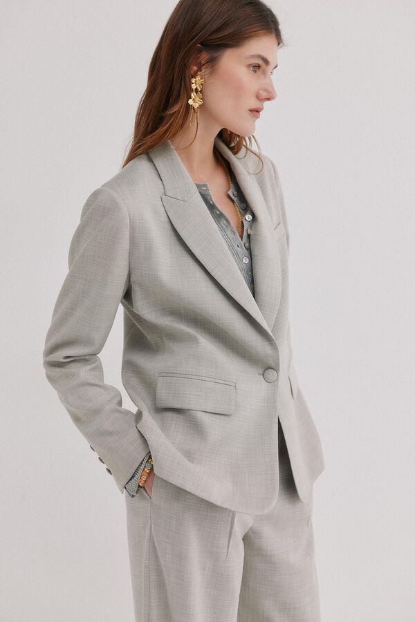 Hoss Intropia Eug&egrave;ne. Blazer fecho cruzado Cinzento