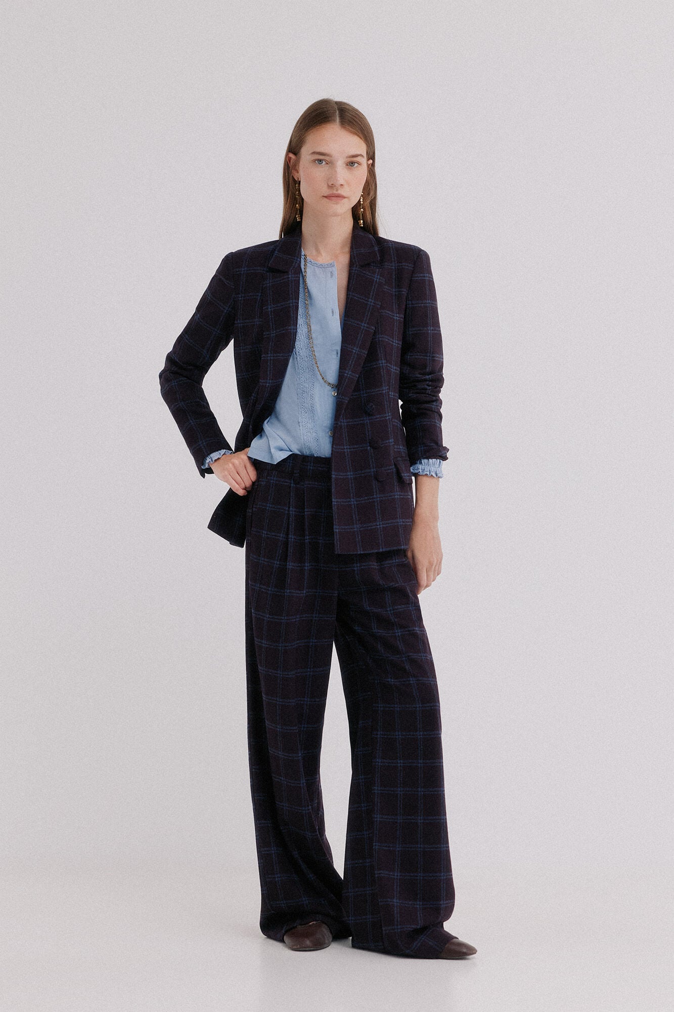 Hoss Intropia Emerald. Blazer cuadros
