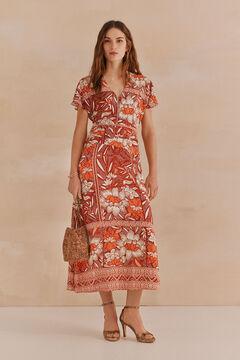 Hoss Intropia Alondra. Vestido estampado Laranja