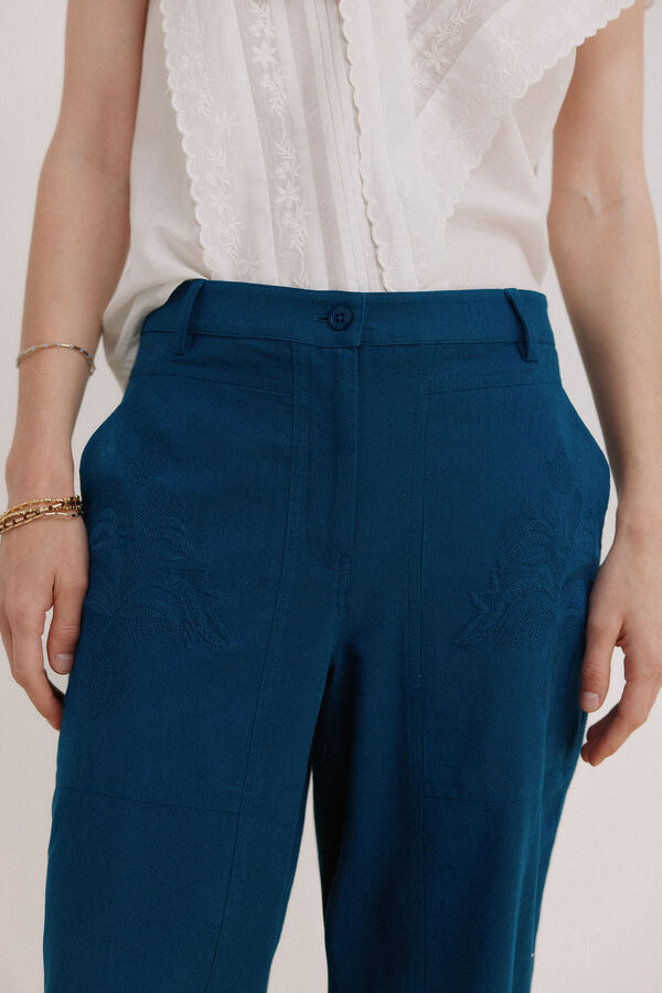 Hoss Intropia Pecks.Cal&ccedil;a bordada  Ecru