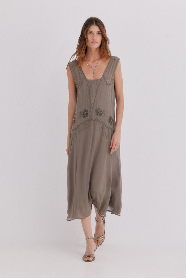 Hoss Intropia Arianne. Vestido fluido Cinzento