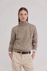 Hoss Intropia Ilana.Jersey cuello alto Marfil