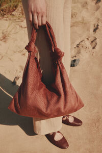 Hoss Intropia Nuria. Saco terciopelo grabado Marron