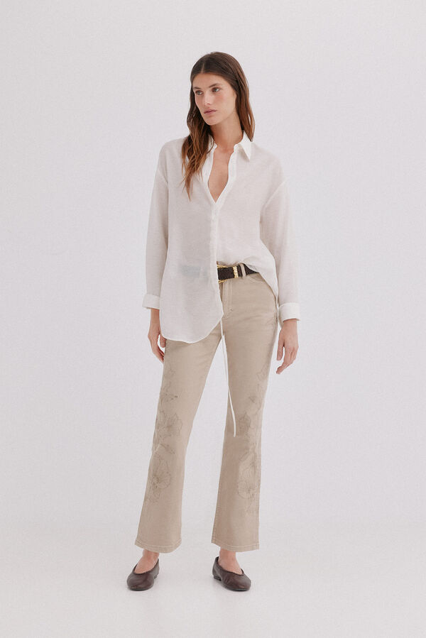 Hoss Intropia Betsy. Jeans bootcut Ecru