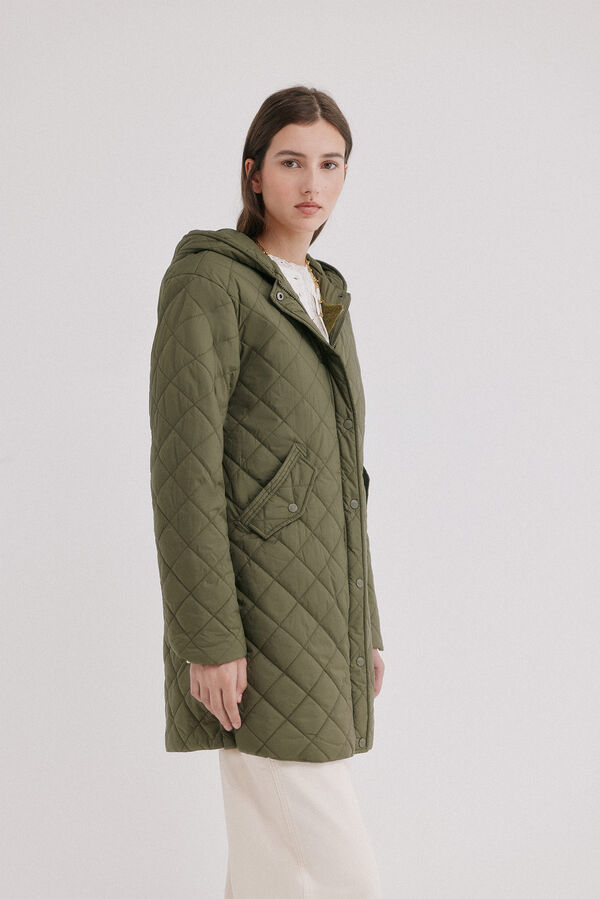 Hoss Intropia Daneris. Casaco midi Khaki