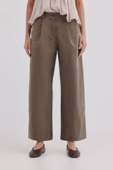 Hoss Intropia Pietra.Pantal&oacute;n pinzas Kaki