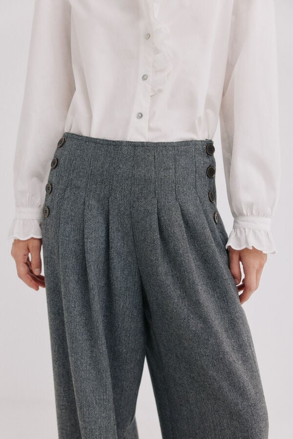 Hoss Intropia Phebe.Cal&ccedil;a com bot&otilde;es Castanho