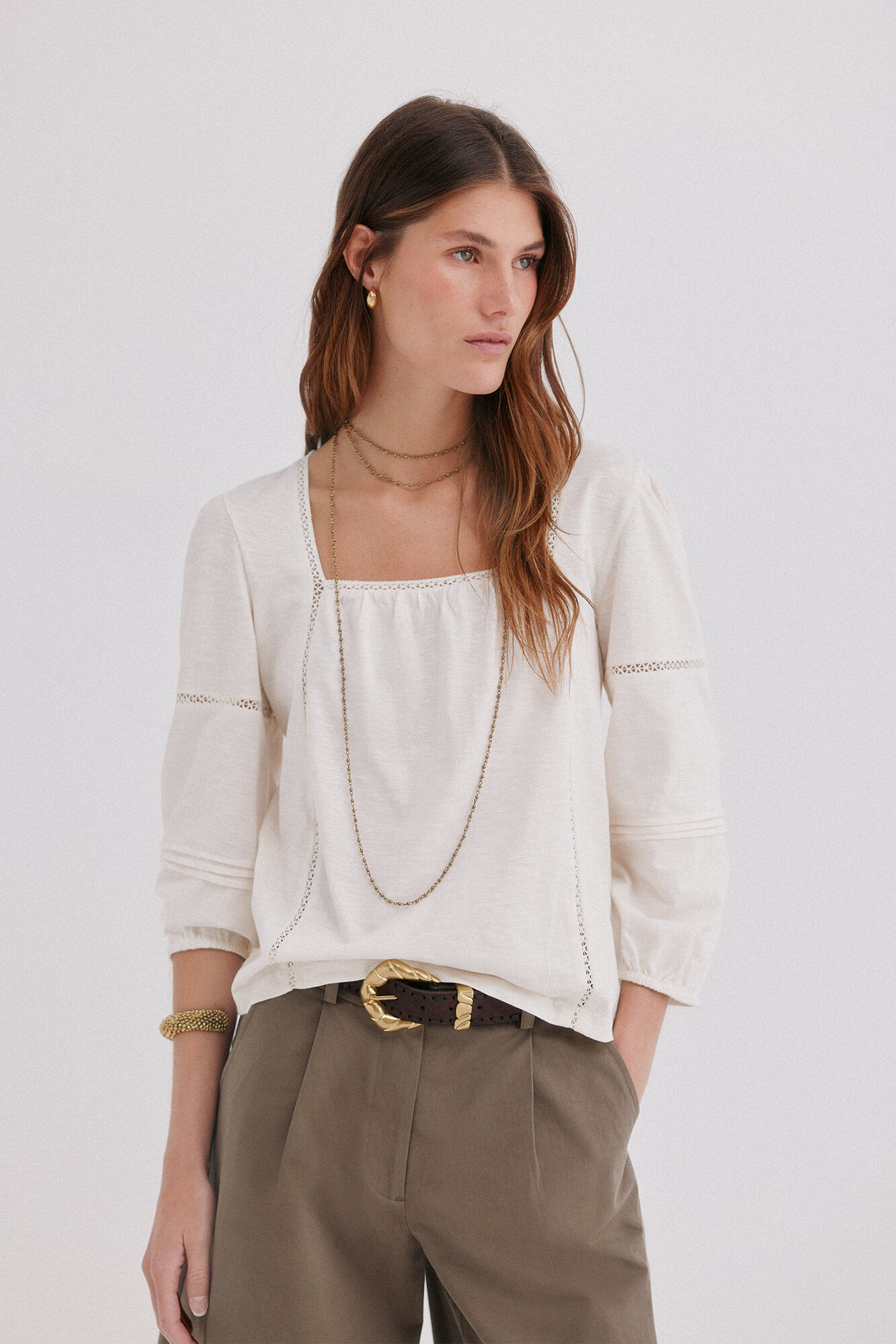 Hoss Intropia Miranda. Blusa rom&acirc;ntica